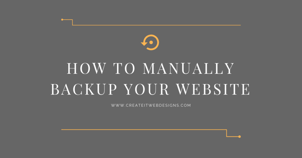How to manually backup your website