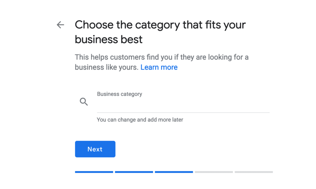How To Get Your Business On Google - choose the category of your business