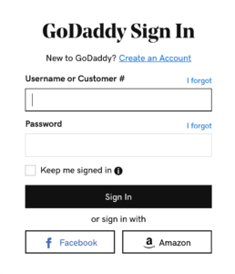 registering a domain name with godaddy - GoDaddy Sign In Screen
