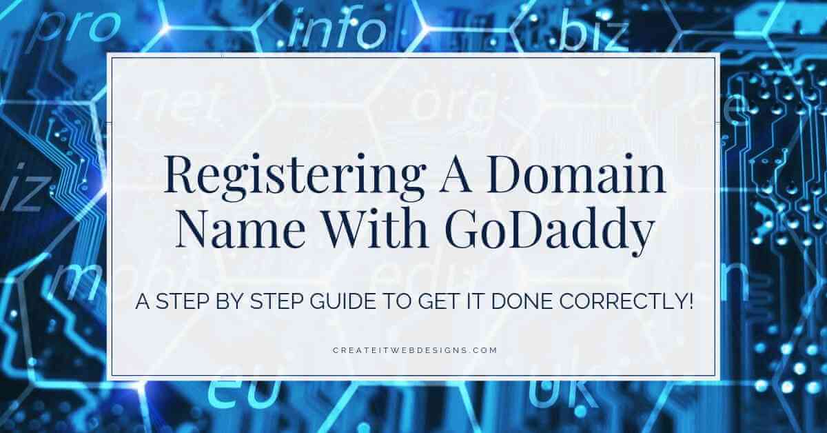 Registering a domain name with godaddy
