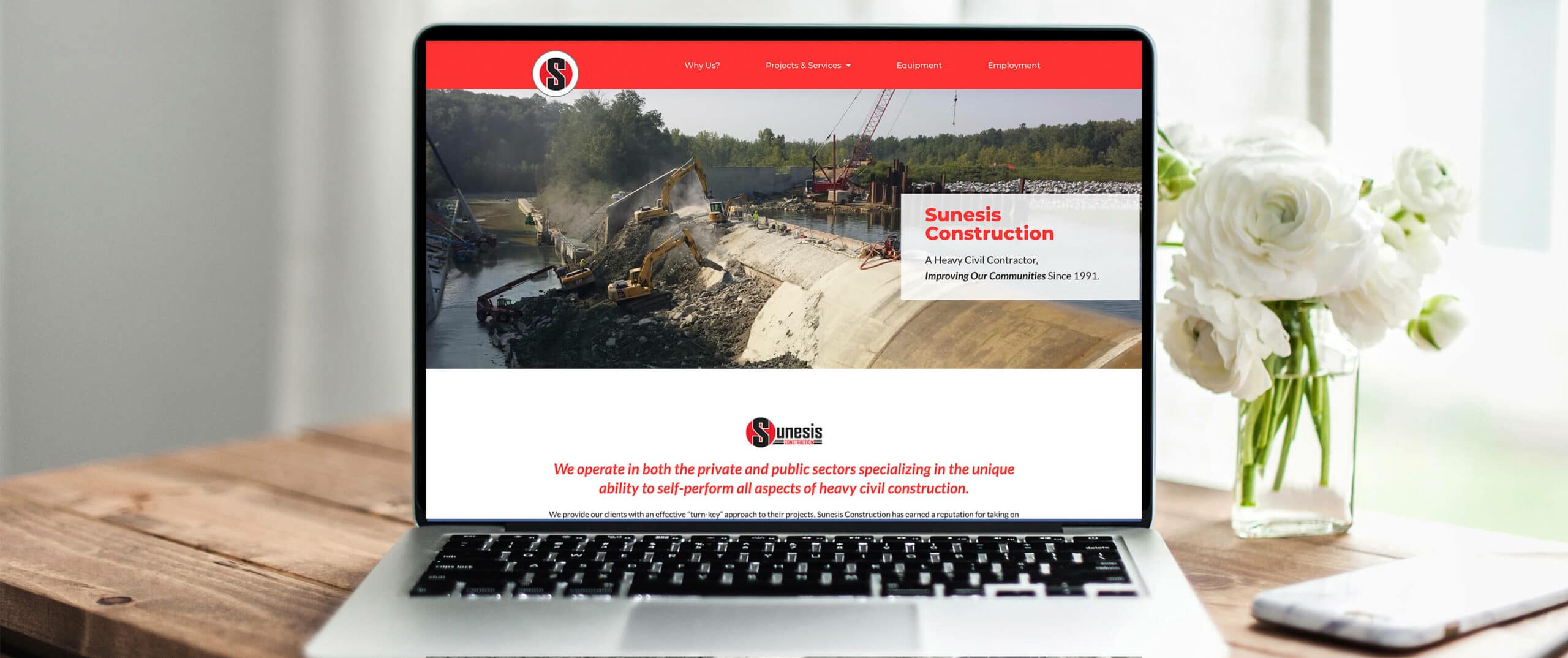 Sunesis Construction Website - Construction Website Example and Portfolio