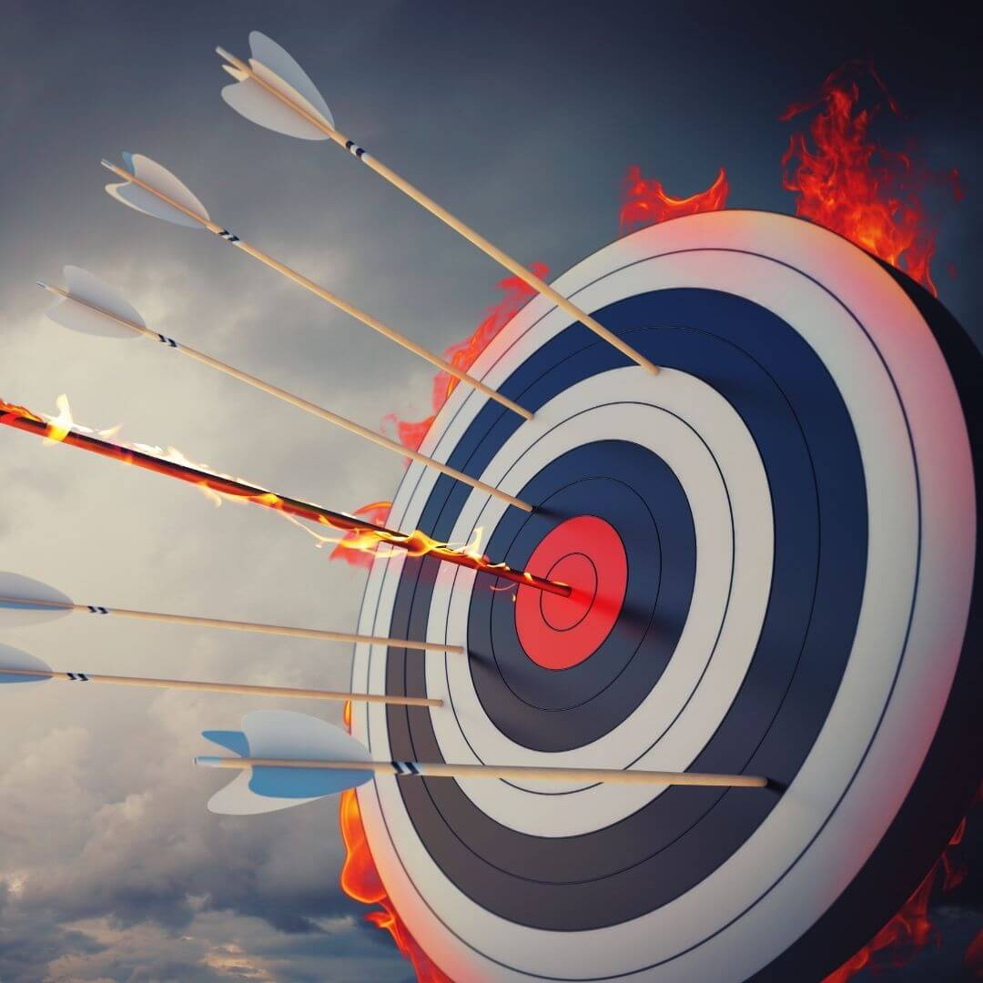 Cincinnati Google Ads Management and Cincinnati PPC - target with arrow on fire