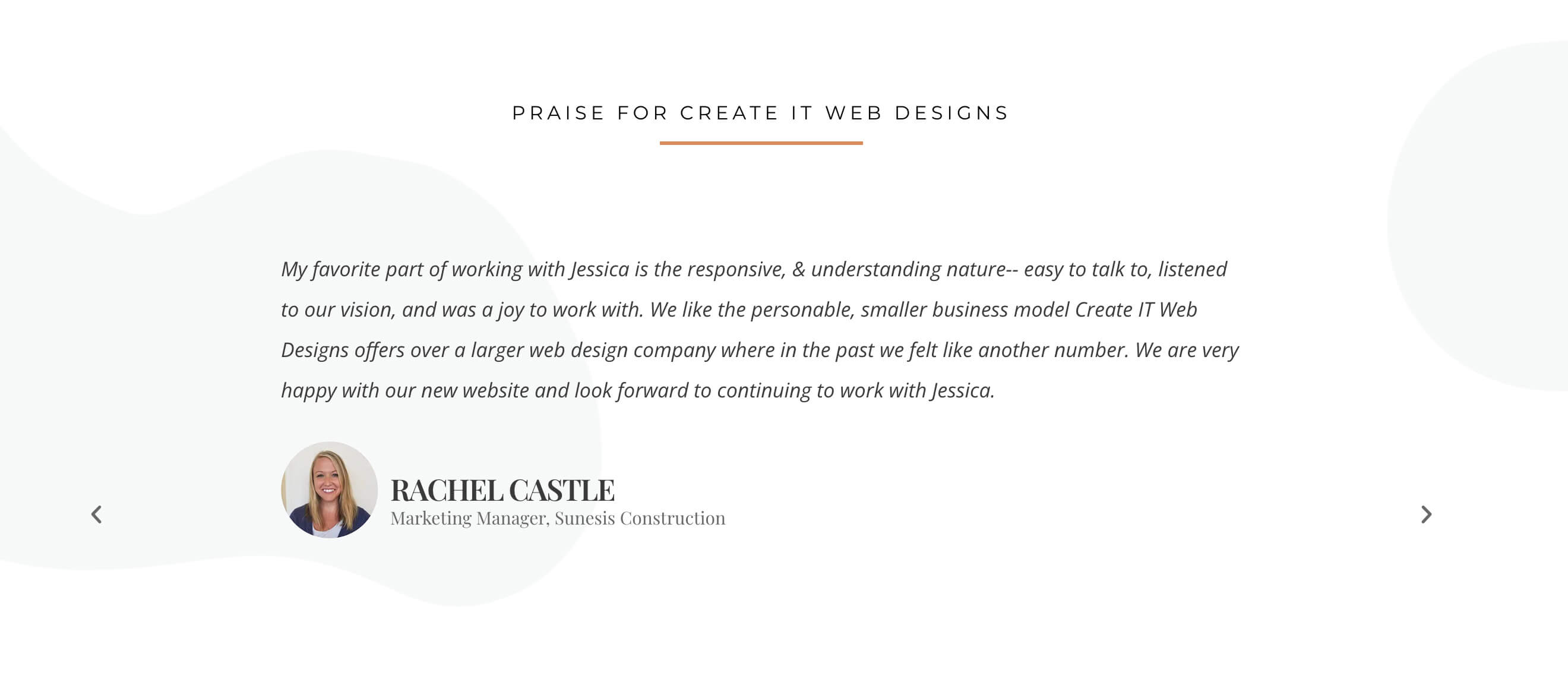 Ways to personalize your website - customer testimonials