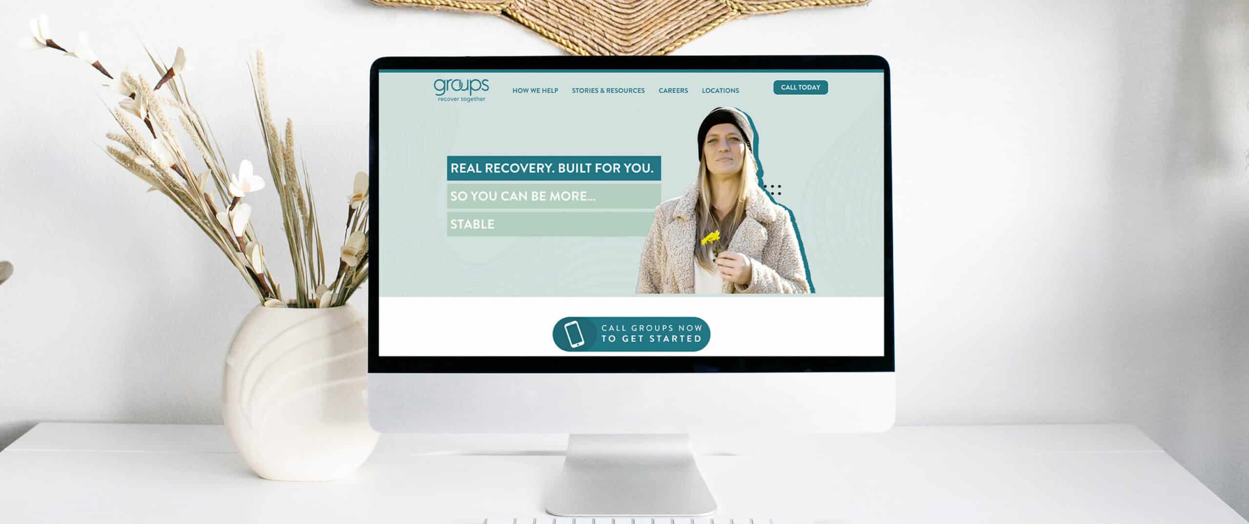 Groups Recover Together header image - recovery groups website ideas and template