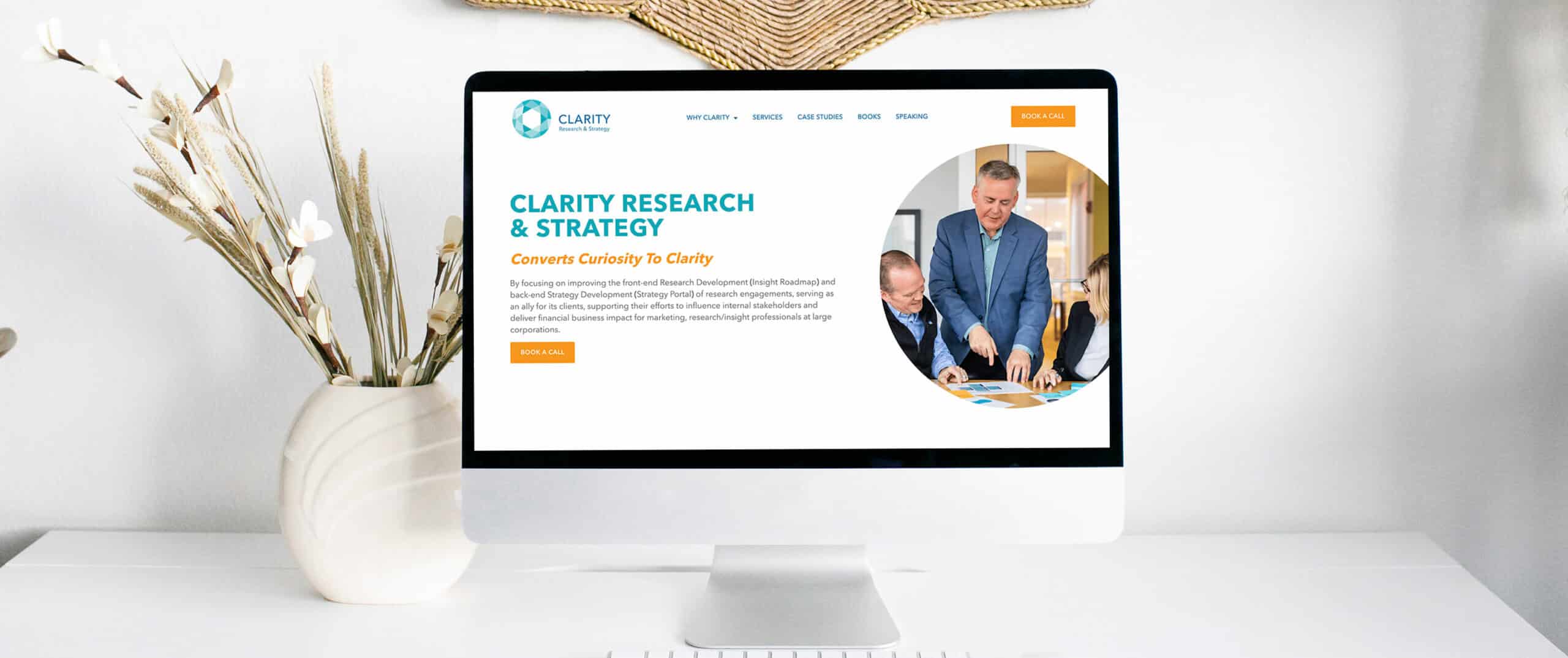Website case study for a market research firm