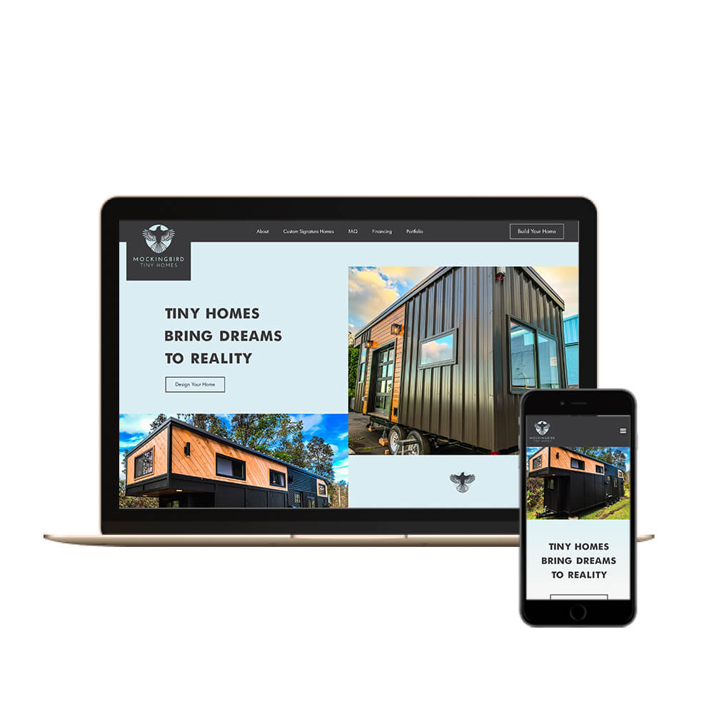 Tiny Homes Web Design and Development Portfolio